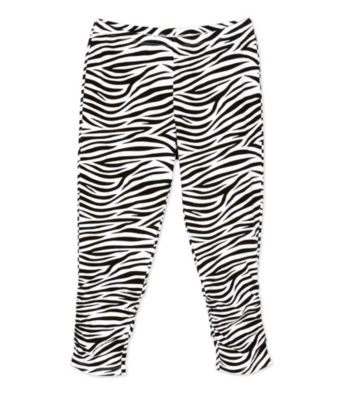 Miss Attitude Girls' 7-16 Zebra Print Knit Leggings