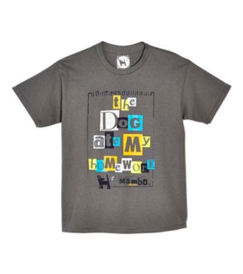 Mambo® Boys' 8-20 Charcoal Short Sleeve Homework Dog Graphic Tee