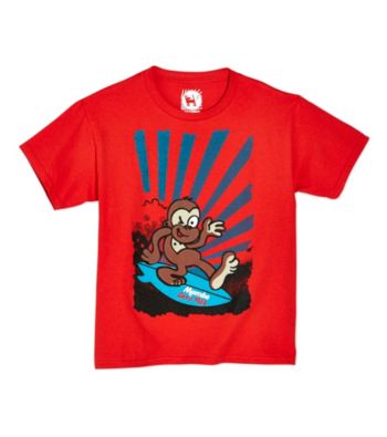 Mambo® Boys' 8-20 Red Short Sleeve Surf Monkey Graphic Tee