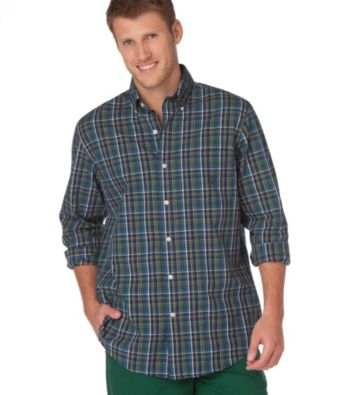 Chaps® Men's Big & Tall Huntington Plaid Buttondown Shirt