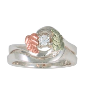 Black Hills Gold Sterling Silver Cubic Zirconia Ring