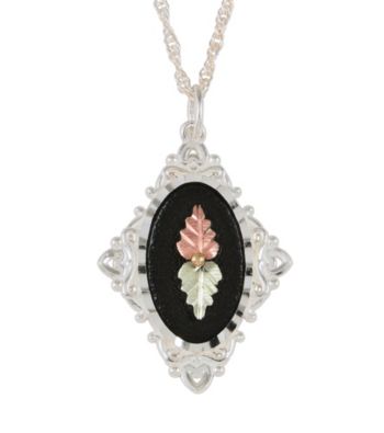 Black Hills Gold Sterling Silver Antiqued Pendant