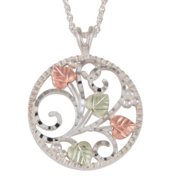 Black Hills Gold Sterling Silver Circle Pendant