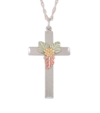 Black Hills Gold Sterling Silver Cross Pendant
