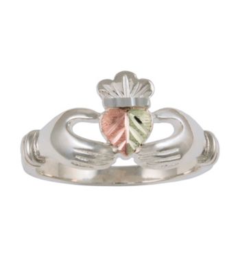 Black Hills Gold Sterling Silver Claddagh Ring