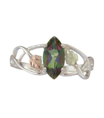 Black Hills Gold Sterling Silver Mystic Fire Topaz Ring