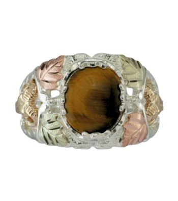 Black Hills Gold Sterling Silver Tiger Eye Ring