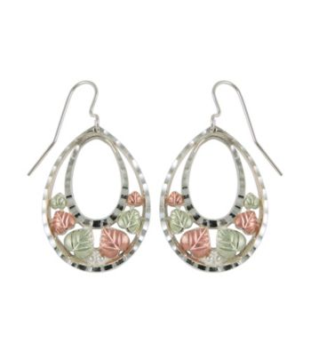 Black Hills Gold Sterling Silver Nested Teardrop Earrings