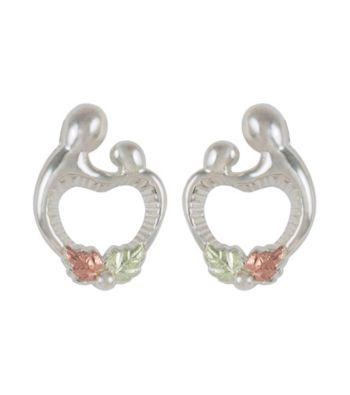 Black Hills Gold Sterling Silver Mother and Child Earrings