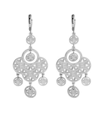 Sterling Silver No Stone Lever Back Earrings