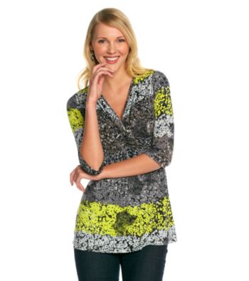 Oneworld Floral Twist Front Top