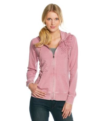 Ruff Hewn Washed Zip Front Hoodie with Screen Print