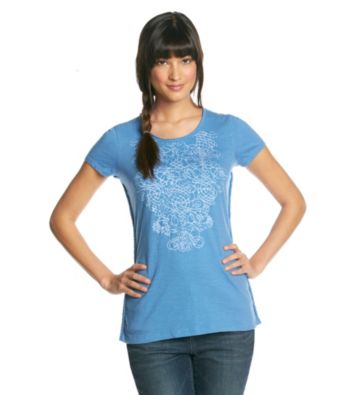 Ruff Hewn Short Sleeve Slub Jersey Screen Tee with Side Braid