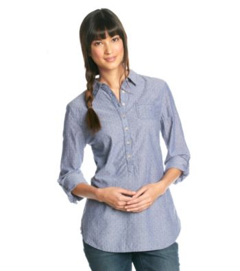 Ruff Hewn Long Sleeve Popover Henley Collared Shirt