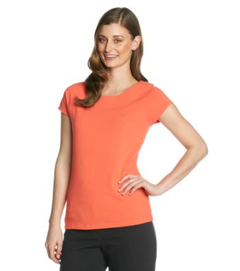 Laura Ashley Cap Sleeve Ballet Neck Tee