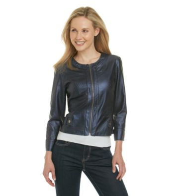 Ruby Rd.® Perforated Zip Front Jacket