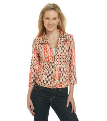 Ruby Rd.® Printed Zip-Front Jacket