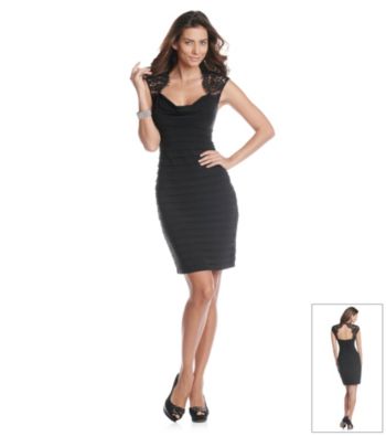 Xscape Short Cocktail Dress with Lace
