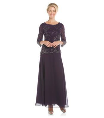 J Kara® Mock Flair Long Gown