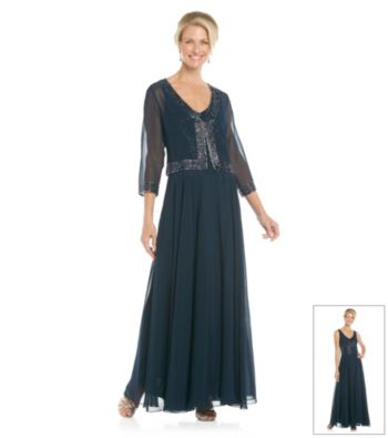 J Kara® Beaded Jacket and Long Gown