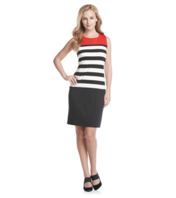 Ronni Nicole® Stripe Colorblock Ponte Dress