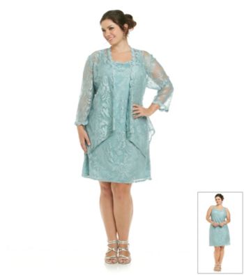 Jessica Howard® Plus Size Lace Jacket Dress