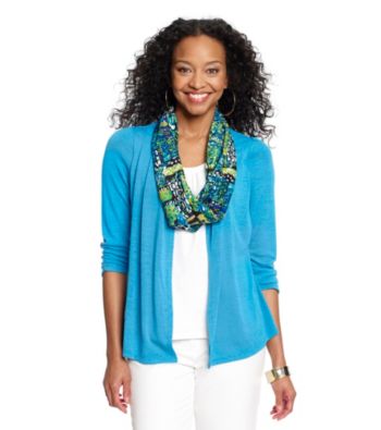 Notations® Petites' Layered-Look Scarf Sweater