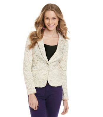 Awake One-Button Lace Blazer