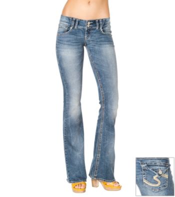 Silver Jeans Co. Dawson Straight Fit Low-Rise Flare Jeans