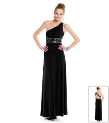 Hailey Logan Shine One-Shoulder Gown
