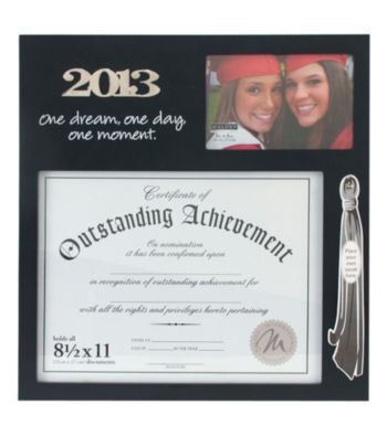 Malden Black 2-Opening Grad Document Frame