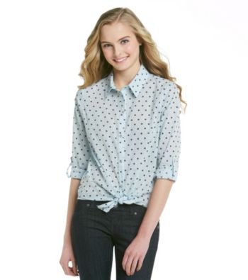 Eyeshadow® Juniors' Polka Dot Equipment Shirt