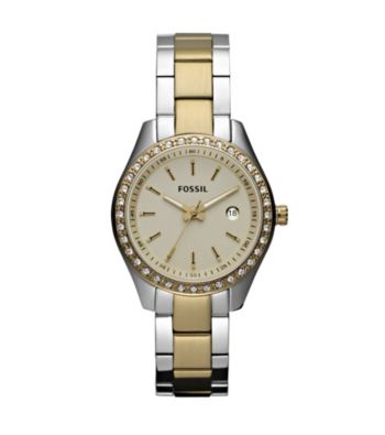 Fossil® Stella Mini Stainless Steel Two Tone Watch