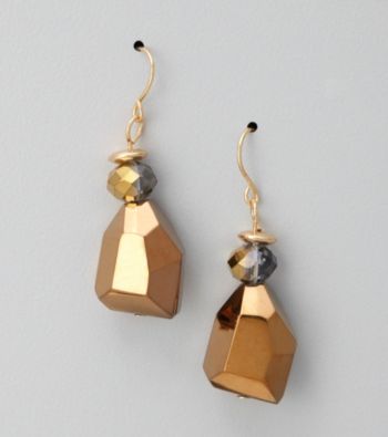 Laura Ashley® Turquoise/Goldtone Drop Earrings