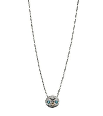 Fossil® Silvertone Owl Pendant Necklace