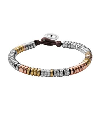 Fossil® Silvertone & Goldtone Rondelle Bracelet