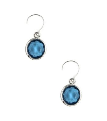 Anne Klein® Silvertone & Blue Drop Earrings