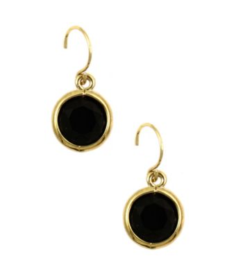 Anne Klein® Goldtone & Black Drop Earrings