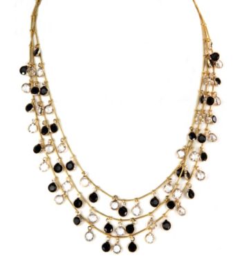 Anne Klein® Goldtone & Black Shaky Necklace
