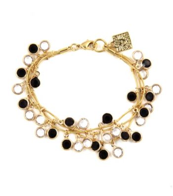 Anne Klein® Goldtone & Black Shaky Bracelet