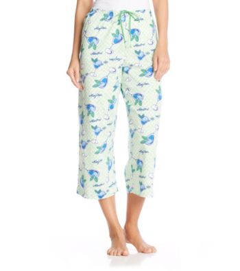 HUE® Summer Green Knit Capri - Mojito Print