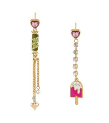 Betsey Johnson® Multi Colored Popsicle & Candy Mismatch Earrings