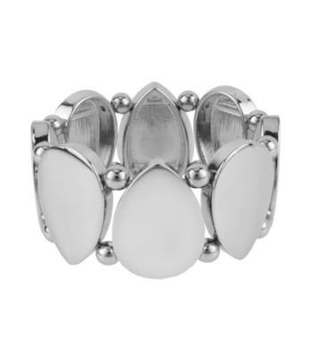 Kenneth Cole® Silvertone Teardrop Stretch Bracelet