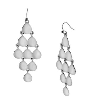 Kenneth Cole® Silvertone Teardrop Chandelier Earrings