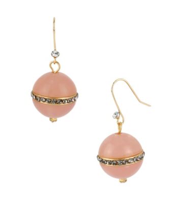 Kenneth Cole® Pave Pink Bead Drop Earrings