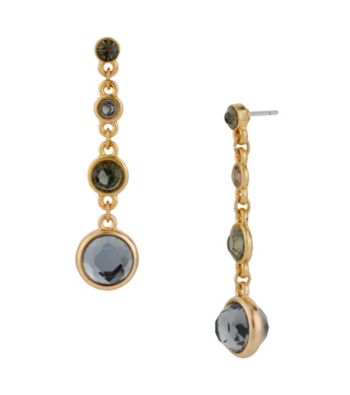 Kenneth Cole® Goldtone Linear Earring with Crystal Accents