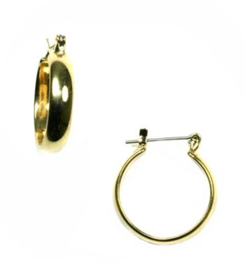 Napier® Goldtone Medium Click It Hoop Earrings