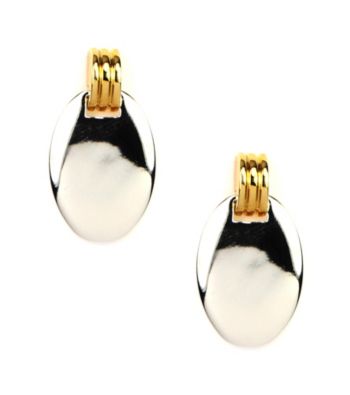 Napier® Two Tone Door Knocker Earrings