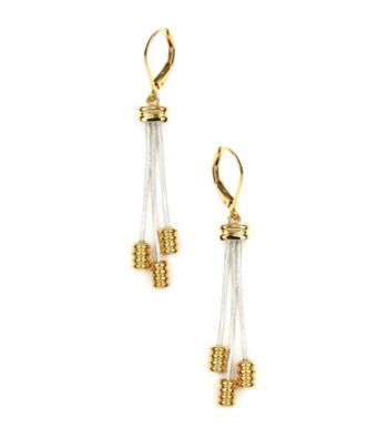 Napier® Two Tone Shaky Leverback Drop Earrings