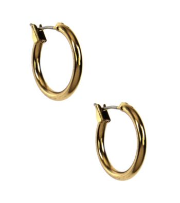 Napier® Goldtone Click It Hoop Earrings